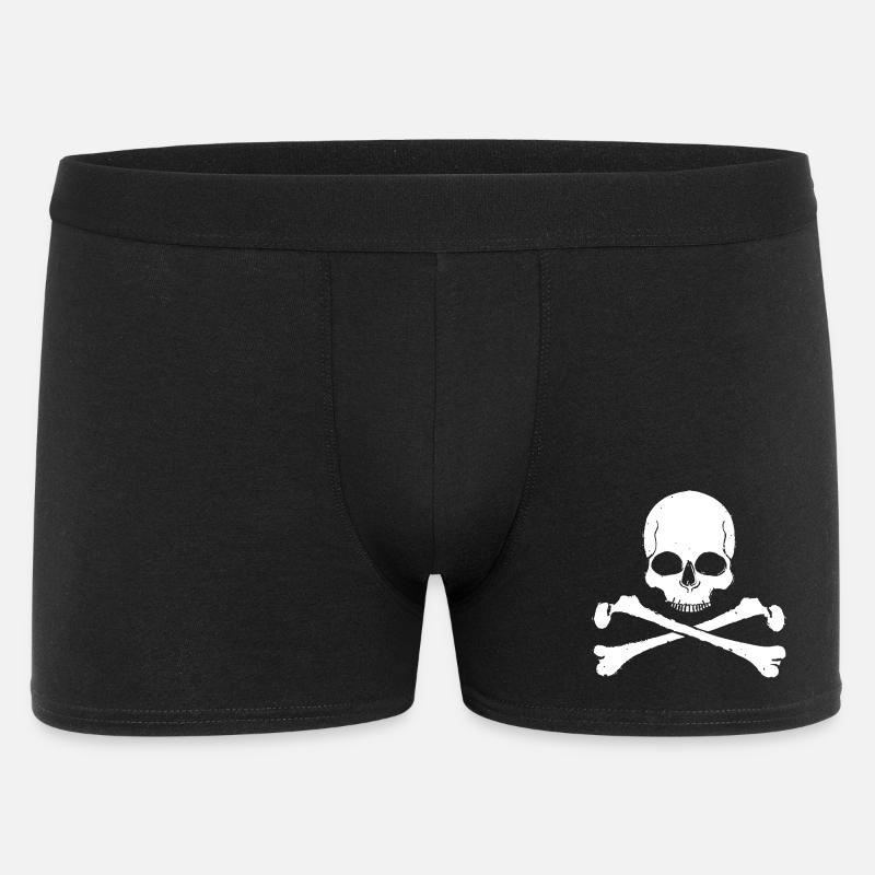 Skull Cross Pattern Skull - Men's Boxer Shorts - black