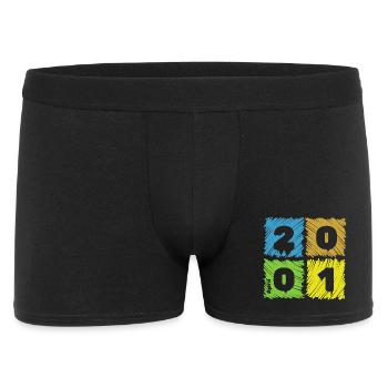 25. Geburtstag Farbige Patches since 04/2001 - Men's Boxer Shorts - black - Front