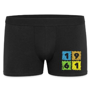 65th Birthday Colored Patches since 04/1961 - Men's Boxer Shorts - black - Front