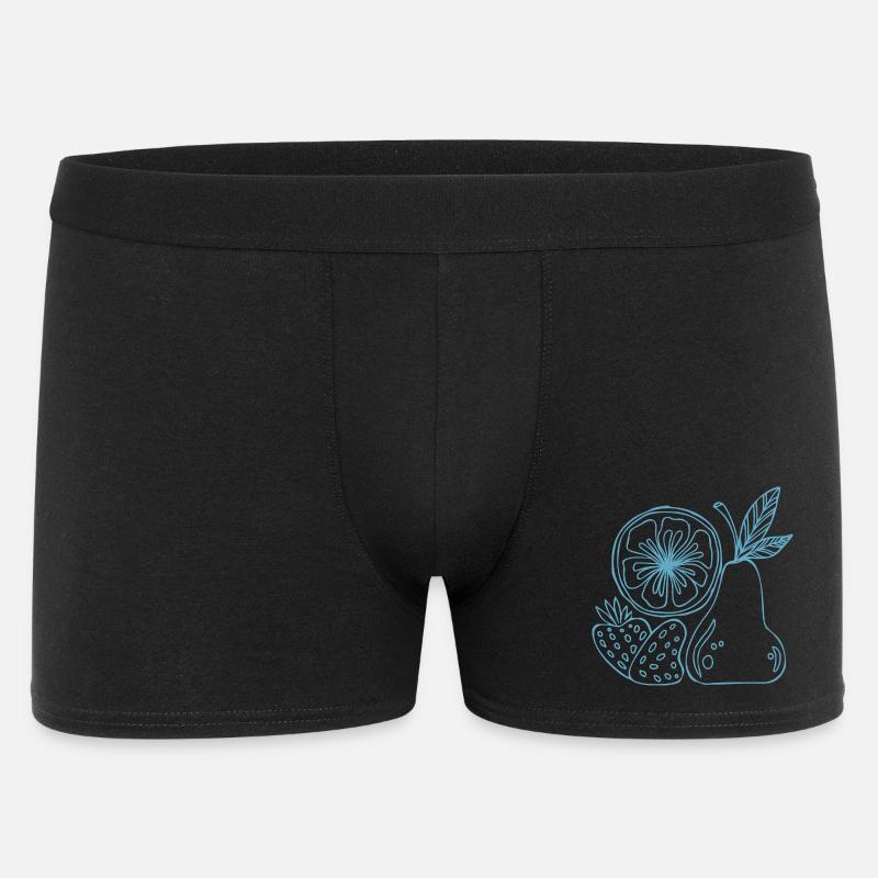 Fruchtlinien Blaue Skizze - Männer Boxer Shorts - Schwarz