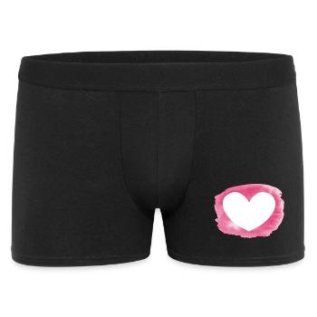 Herz - personalisierbar - Männer Boxer Shorts - Schwarz - Vorne
