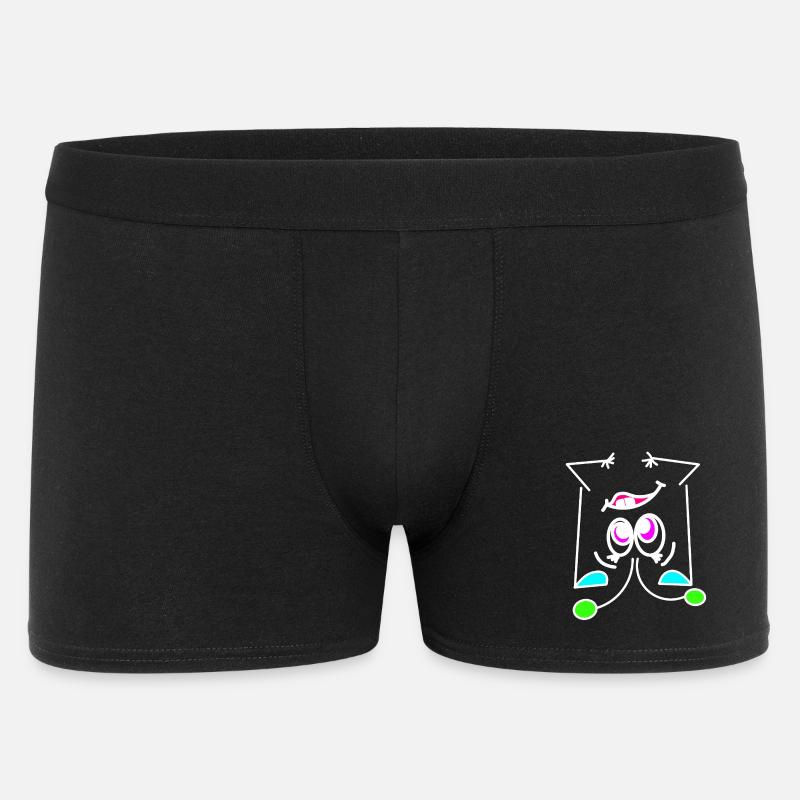 Neon-Mood Flip - Das Umdreh-Gesicht - Männer Boxer Shorts - Schwarz
