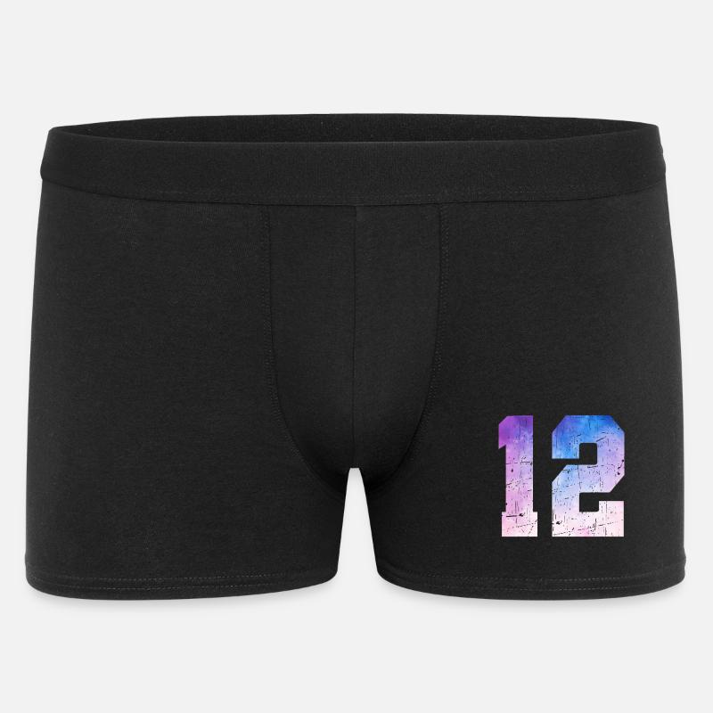 Ausgabe 12 – 12. Jubiläumsgeschenk - Männer Boxer Shorts - Schwarz