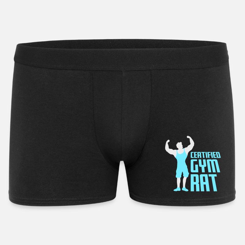 Detta di allenamento buffo da ratto da palestra certificato - Boxer da uomo - nero