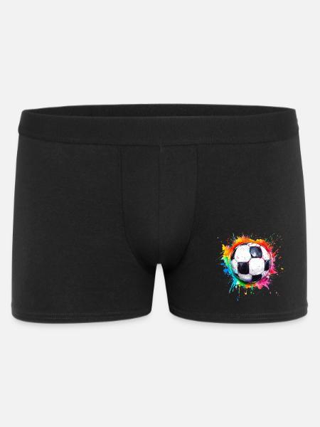 Fußball Ball Aquarell - Männer Boxer Shorts - Schwarz