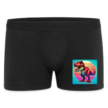 Dinosaurier - Männer Boxer Shorts - Schwarz - Vorne