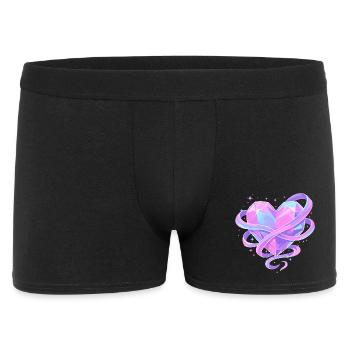 Cœur en cristal pastel avec nœuds - Boxer Homme - noir - Devant