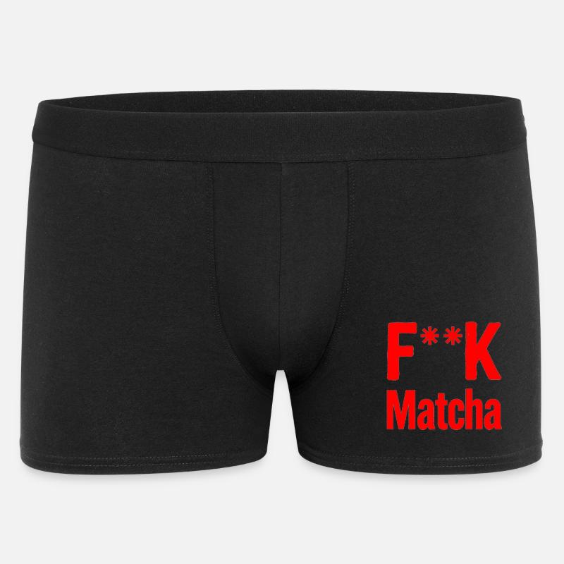F**K Matcha Bold Logo - Männer Boxer Shorts - Schwarz