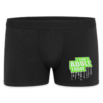 I Can't Adult Today Funny Adult Saying Logo - Men's Boxer Shorts - black - Front