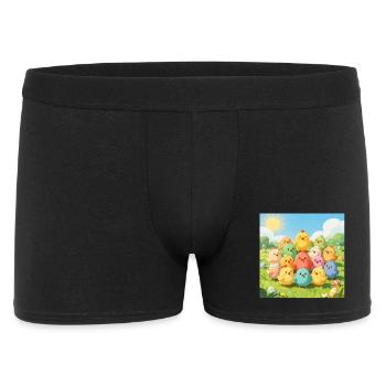 Colorful Chickens Group Photo - Men's Boxer Shorts - black - Front