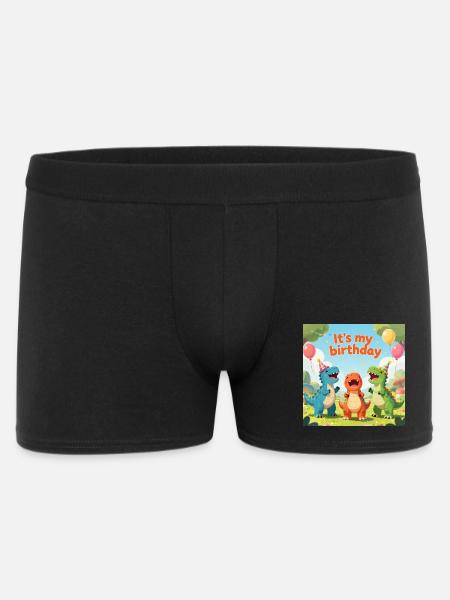 Fête d’anniversaire Dino : C’est mon anniversaire - Boxer Homme - noir