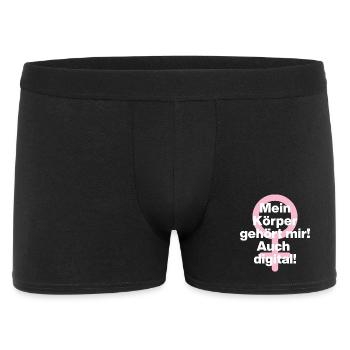 MEIN KÖRPER GEHÖRT MIR, AUCH DIGITAL! ♀ GIRLPOWER - Männer Boxer Shorts - Schwarz - Vorne