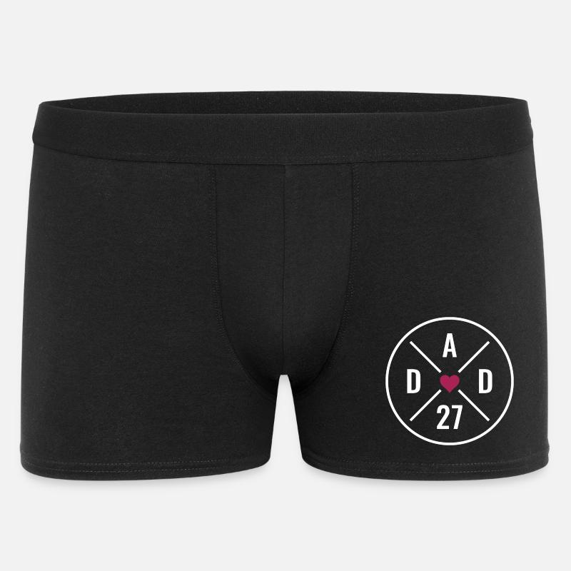 Dad 27 Herz - Männer Boxer Shorts - Schwarz