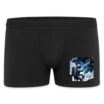 Astronaut peint la nuit : peintre spatial créatif - Boxer Homme - noir - Devant
