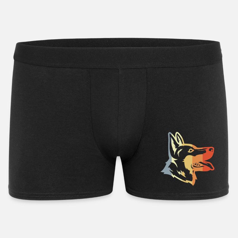 Vintage schæferhund - Boxer Shorts til mænd - sort
