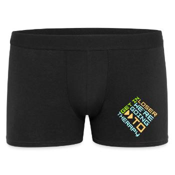 Get In Loser We're Going To Therapy Therapie Logo - Men's Boxer Shorts - black - Front
