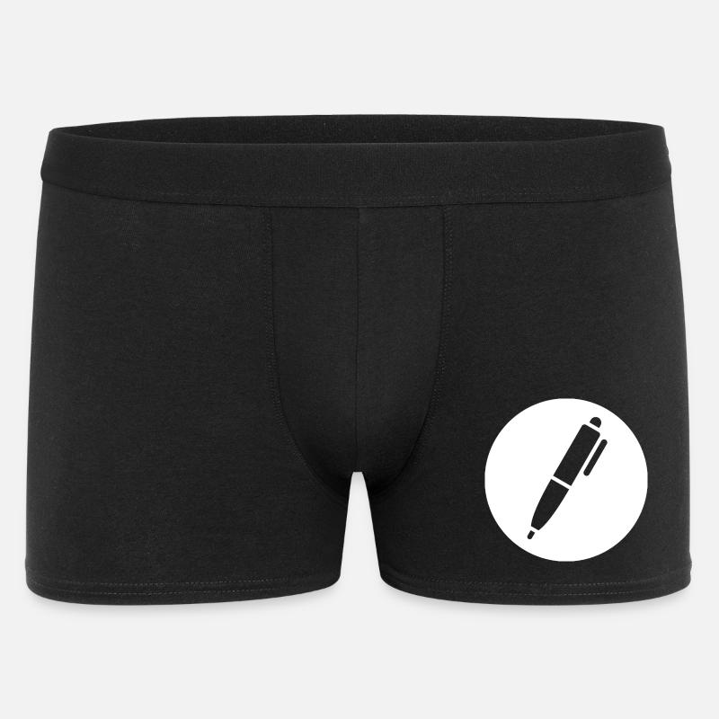 Stift, Kugelschreiber - Männer Boxer Shorts - Schwarz