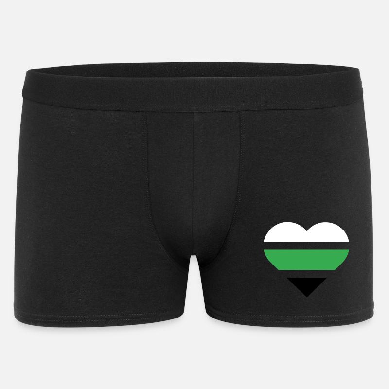 Pride Flag Heart · Neutrois - Männer Boxer Shorts - Schwarz