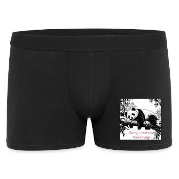 Sorry, heute Pandatag - Männer Boxer Shorts - Schwarz - Vorne