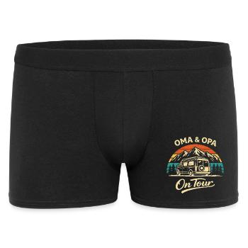 Grandma & Grandpa On Tour Camping Shirt Motorhome - Men's Boxer Shorts - black - Front