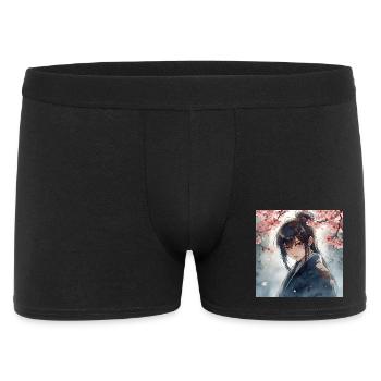 Hanfu sous les cerisiers en fleurs - Boxer Homme - noir - Devant