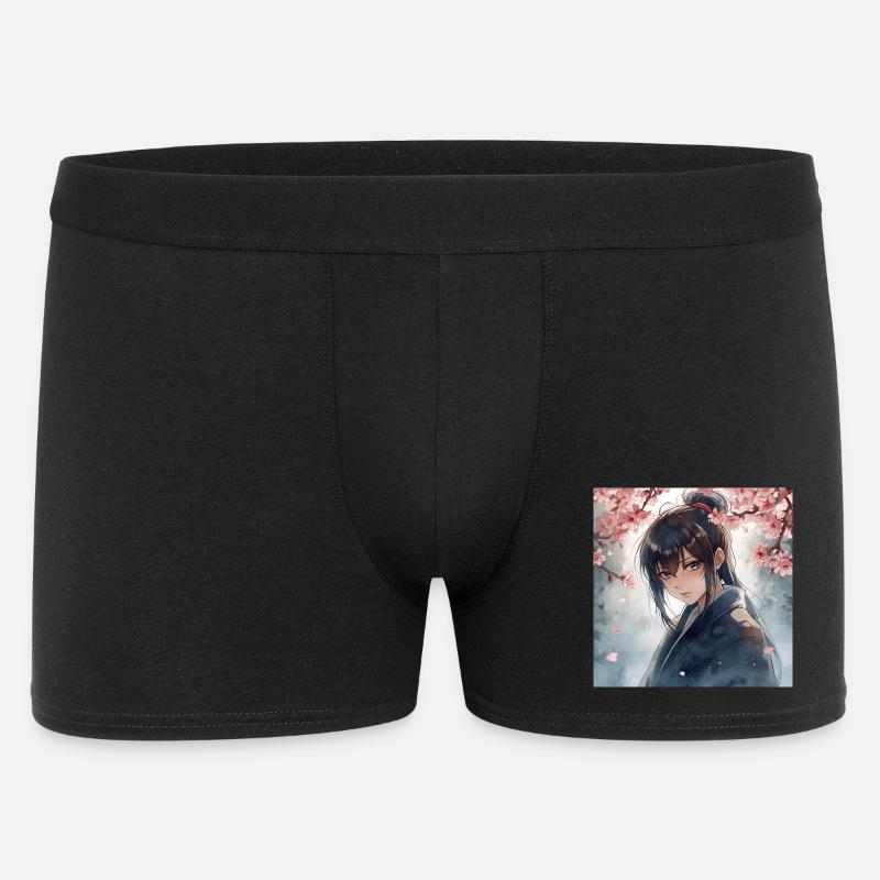 Hanfu unter Kirschblüten - Männer Boxer Shorts - Schwarz