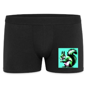 Eichhörnchen - Männer Boxer Shorts - Schwarz - Vorne