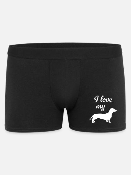 Jeg elsker min gravhund fanmaster Mistress Paw - Boxer Shorts til mænd - sort