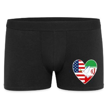 USA Iran Dove of Peace Love - Men's Boxer Shorts - black - Front