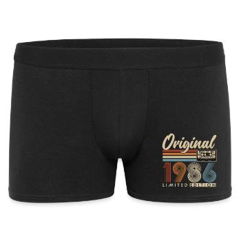 Cadeau rétro vintage d’anniversaire 1986 - Boxer Homme - noir - Devant