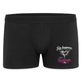 Bachelorette Party Martini Glass – Sip Happens Bachelorette - Men's Boxer Shorts - black - Front