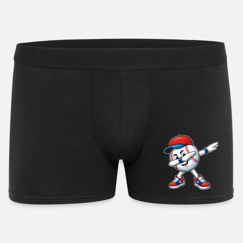 Dabbing Baseball - Men's Boxer Shorts - black