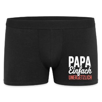 Vater Ist wWrklich Unersetzlich Vatertagskleidun - Männer Boxer Shorts - Schwarz - Vorne