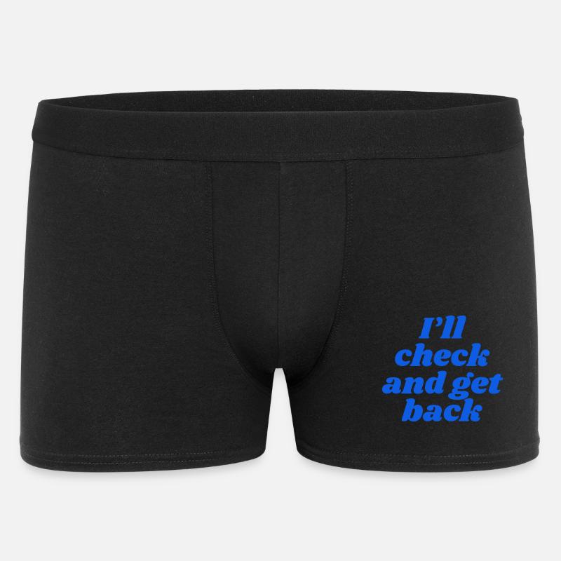 I'll check and get back - Men's Boxer Shorts - black