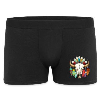 Art amérindien de Buffalo Skull - Boxer Homme - noir - Devant