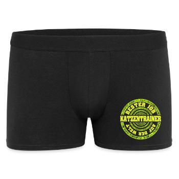 Katzentrainer - Männer Boxer Shorts - Schwarz - Vorne
