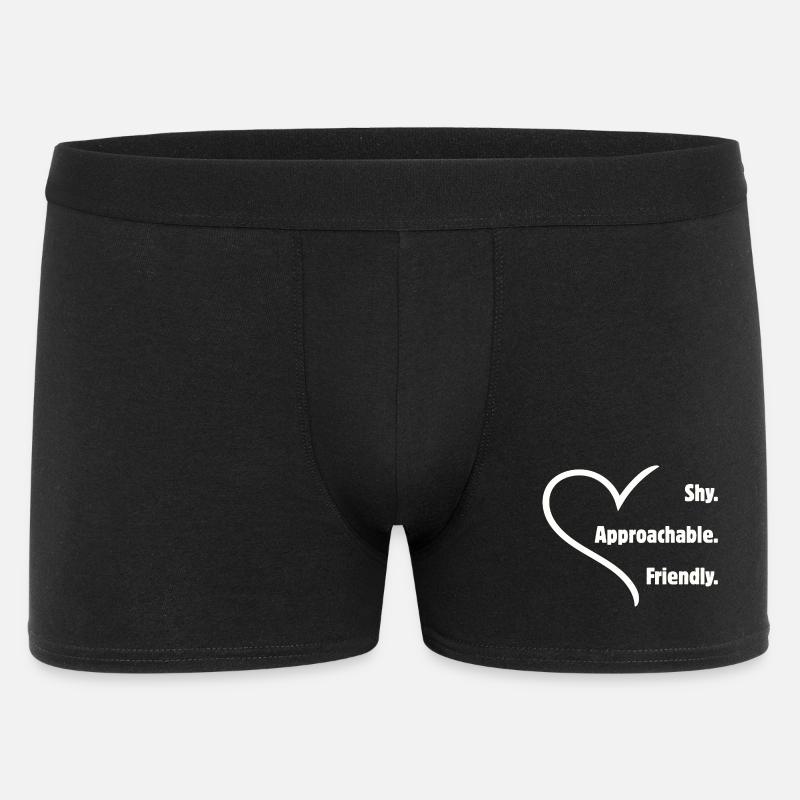Flirteurs introvertis timides amicaux accessibles - Boxer Homme - noir