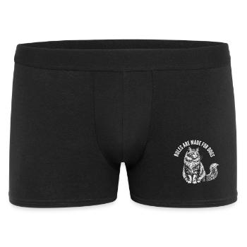 White Cat Cute Pet Cat Mom Design - Men's Boxer Shorts - black - Front