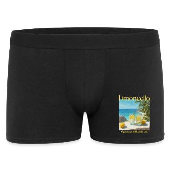 Limonecello am Strand - Männer Boxer Shorts - Schwarz - Vorne