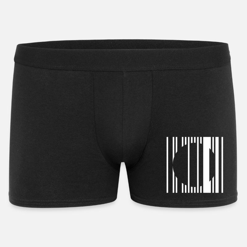 Vertical Stripe Circle - Men's Boxer Shorts - black