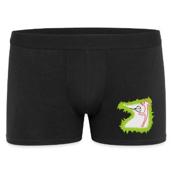 Kickschuss Fußballer Stürmer - Männer Boxer Shorts - Schwarz - Vorne