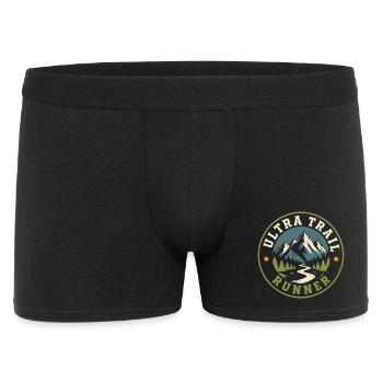 Ultra Trail Runner Scenic Mountain Badge - Men's Boxer Shorts - black - Front