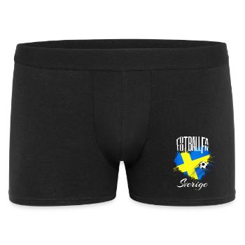 Fussball Fan Schweden - Männer Boxer Shorts - Schwarz - Vorne
