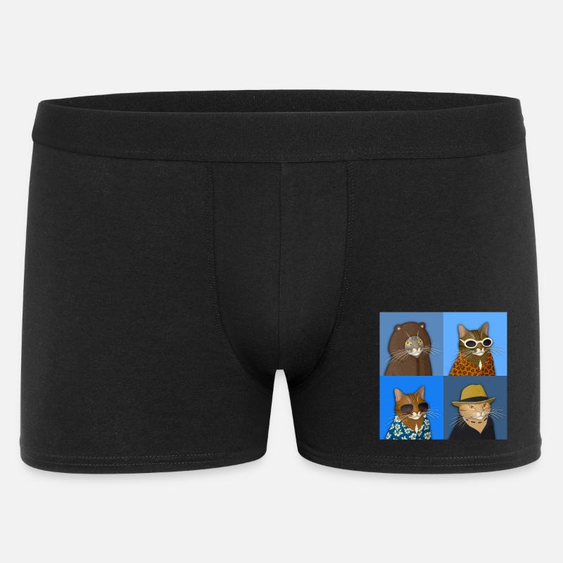 Getigerte Katzensorte - Männer Boxer Shorts - Schwarz