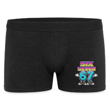 Six Seven 67 Meme Cartoon Style - Men's Boxer Shorts - black - Front