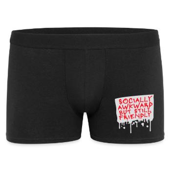 Diction socialement maladroite mais quand même amicale - Boxer Homme - noir - Devant
