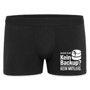 Kein Backup Plan Meme - Männer Boxer Shorts - Schwarz - Vorne