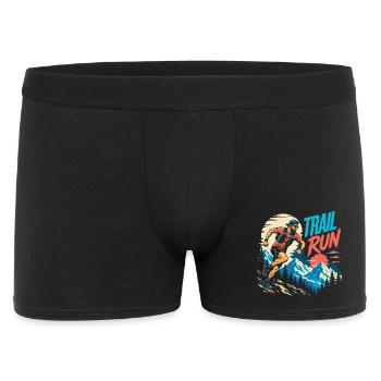 Trailrun - Männer Boxer Shorts - Schwarz - Vorne