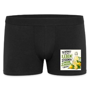 Zitronen  - Männer Boxer Shorts - Schwarz - Vorne
