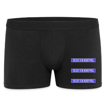 Too Cute To Be Neurotypical Lustig Autismus Logo - Männer Boxer Shorts - Schwarz - Vorne